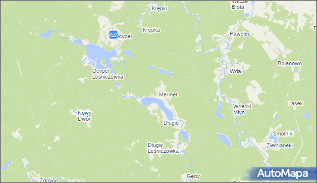 mapa Mermet, Mermet na mapie Targeo