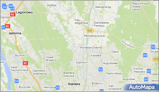 mapa Michałów-Grabina, Michałów-Grabina na mapie Targeo