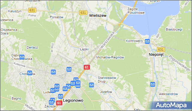 mapa Michałów-Reginów, Michałów-Reginów na mapie Targeo