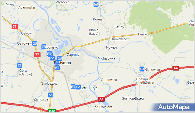 mapa Michałówka gmina Radymno, Michałówka gmina Radymno na mapie Targeo