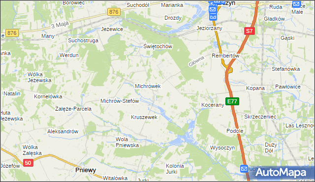 mapa Michrów, Michrów na mapie Targeo