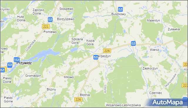 mapa Mierzeszyn, Mierzeszyn na mapie Targeo
