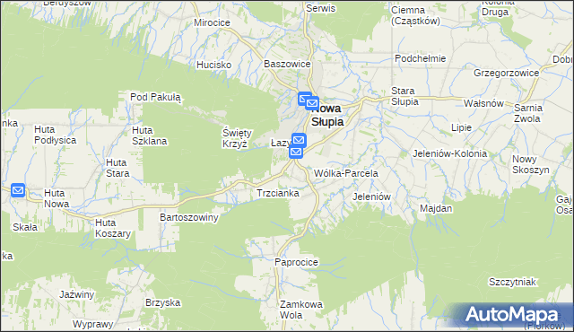 mapa Milanowska Wólka, Milanowska Wólka na mapie Targeo