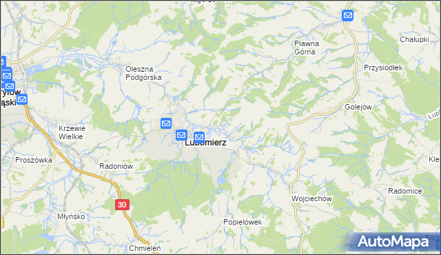 mapa Milęcice, Milęcice na mapie Targeo