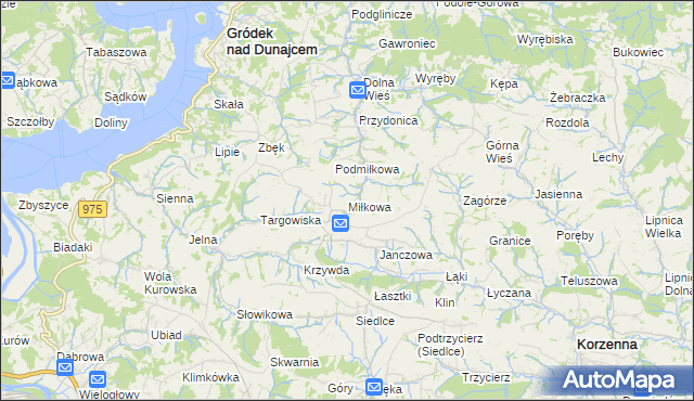 mapa Miłkowa, Miłkowa na mapie Targeo