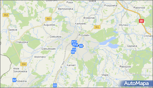 mapa Mirsk, Mirsk na mapie Targeo