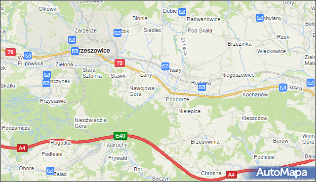 mapa Młynka, Młynka na mapie Targeo