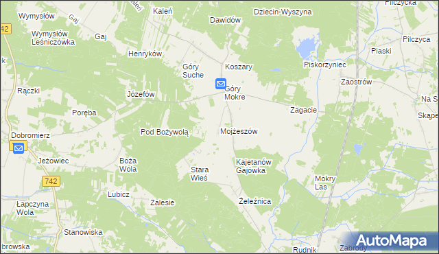 mapa Mojżeszów, Mojżeszów na mapie Targeo