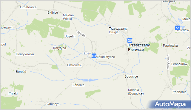 mapa Mołodiatycze, Mołodiatycze na mapie Targeo
