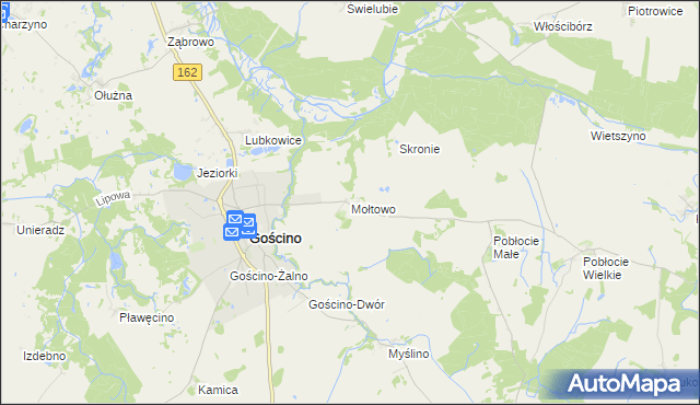mapa Mołtowo, Mołtowo na mapie Targeo