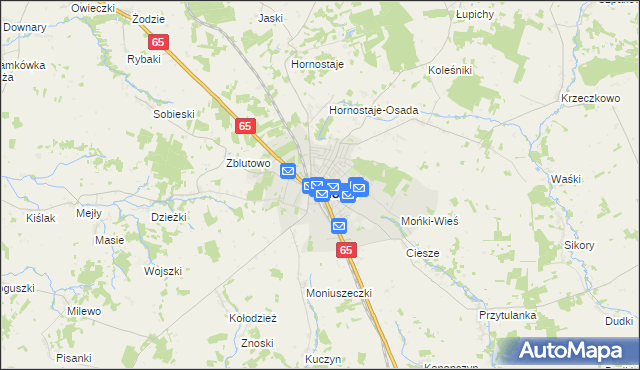 mapa Mońki, Mońki na mapie Targeo