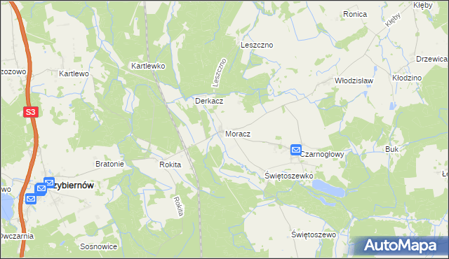 mapa Moracz, Moracz na mapie Targeo