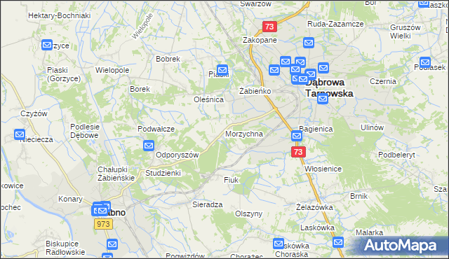 mapa Morzychna, Morzychna na mapie Targeo