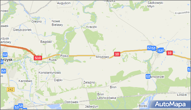 mapa Mrozowo, Mrozowo na mapie Targeo
