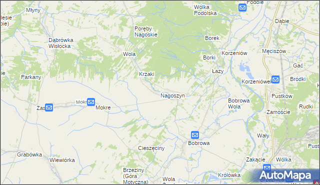 mapa Nagoszyn, Nagoszyn na mapie Targeo