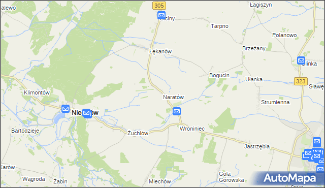 mapa Naratów, Naratów na mapie Targeo