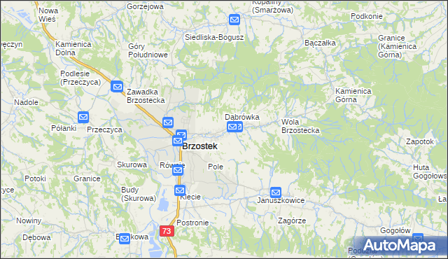 mapa Nawsie Brzosteckie, Nawsie Brzosteckie na mapie Targeo