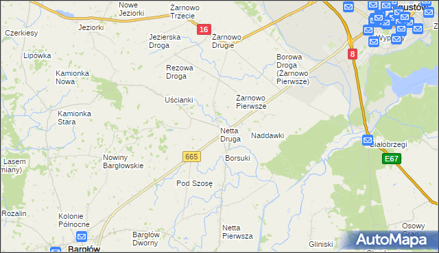 mapa Netta Druga, Netta Druga na mapie Targeo