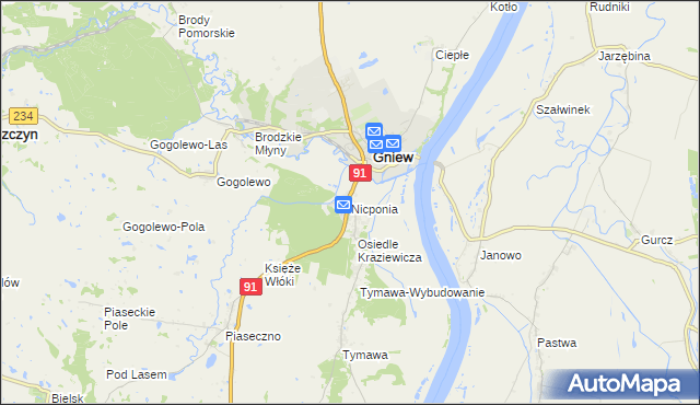 mapa Nicponia, Nicponia na mapie Targeo