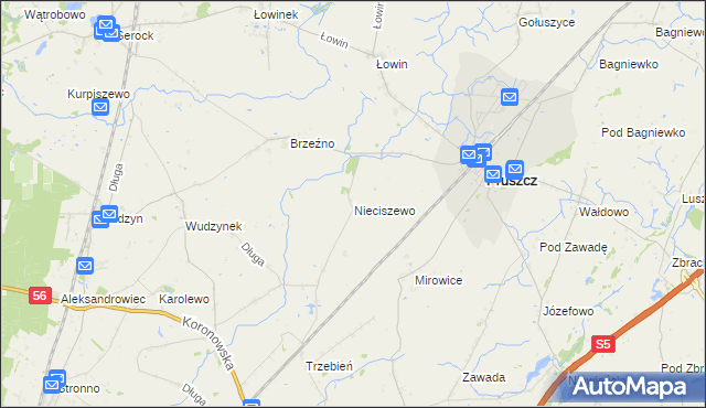 mapa Nieciszewo, Nieciszewo na mapie Targeo