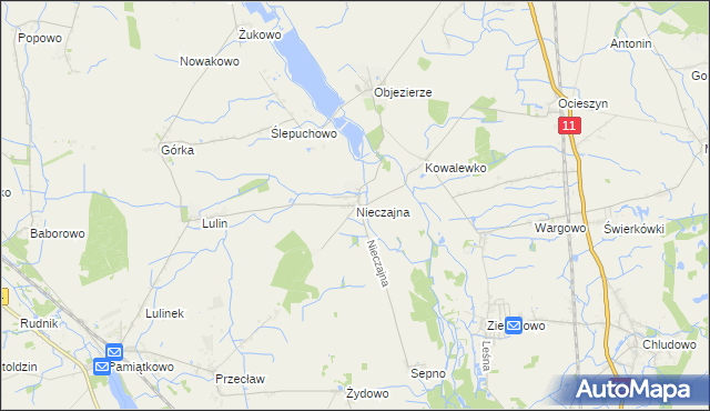 mapa Nieczajna, Nieczajna na mapie Targeo