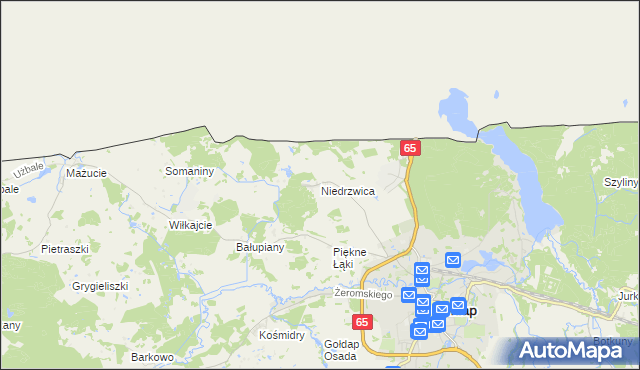 mapa Niedrzwica, Niedrzwica na mapie Targeo