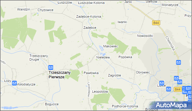 mapa Nieledew, Nieledew na mapie Targeo