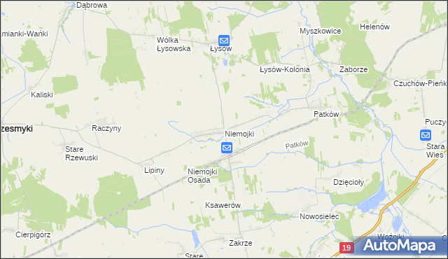 mapa Niemojki gmina Łosice, Niemojki gmina Łosice na mapie Targeo
