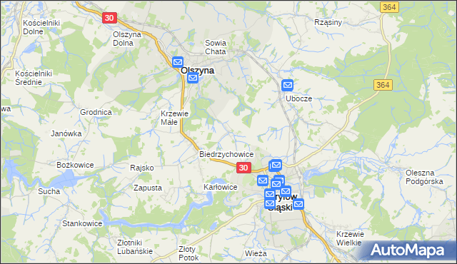 mapa Nowa Świdnica, Nowa Świdnica na mapie Targeo