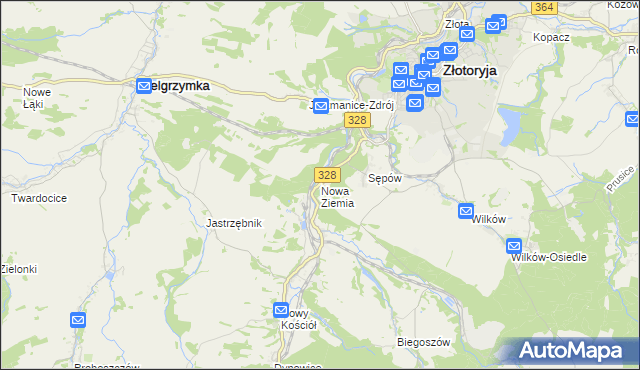 mapa Nowa Ziemia, Nowa Ziemia na mapie Targeo