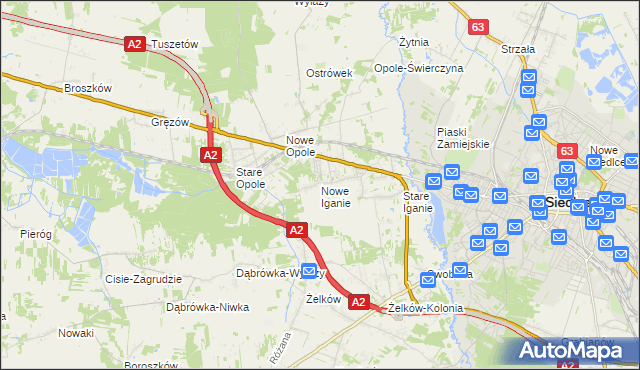 mapa Nowe Iganie, Nowe Iganie na mapie Targeo