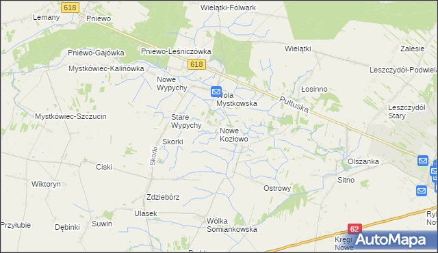 mapa Nowe Kozłowo, Nowe Kozłowo na mapie Targeo