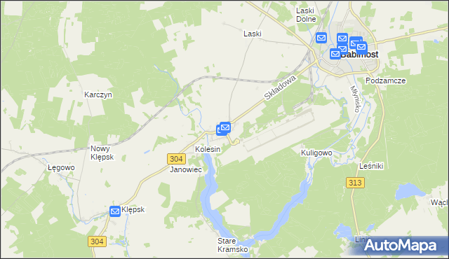 mapa Nowe Kramsko, Nowe Kramsko na mapie Targeo