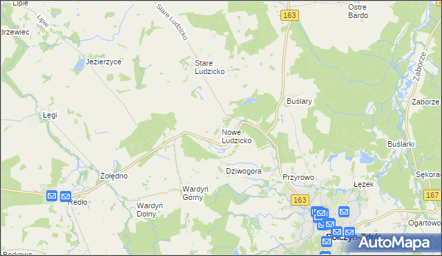 mapa Nowe Ludzicko, Nowe Ludzicko na mapie Targeo