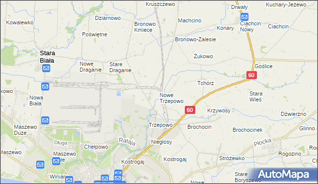 mapa Nowe Trzepowo, Nowe Trzepowo na mapie Targeo