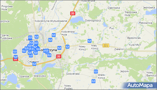 mapa Nowy Klincz, Nowy Klincz na mapie Targeo