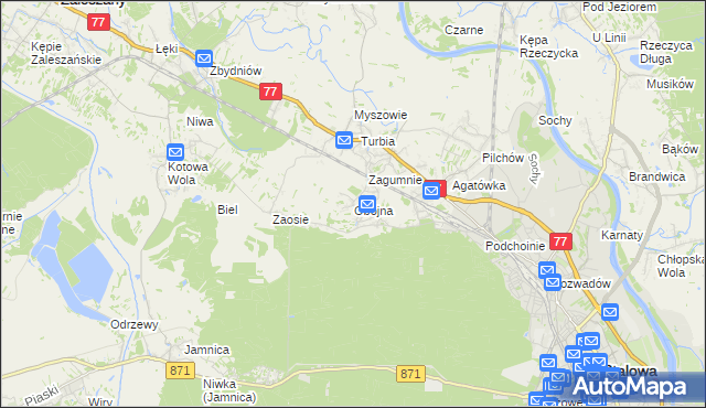 mapa Obojna, Obojna na mapie Targeo