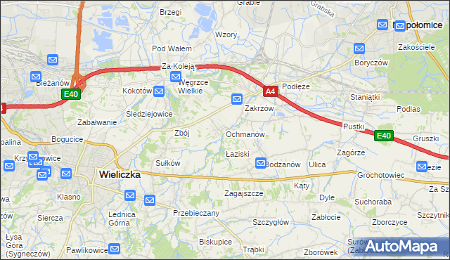 mapa Ochmanów, Ochmanów na mapie Targeo