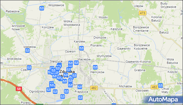 mapa Ochraniew, Ochraniew na mapie Targeo