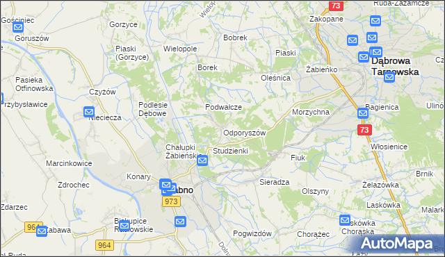 mapa Odporyszów, Odporyszów na mapie Targeo