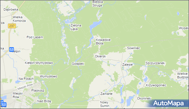 mapa Okiersk, Okiersk na mapie Targeo