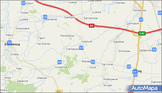 mapa Olszynka gmina Orły, Olszynka gmina Orły na mapie Targeo