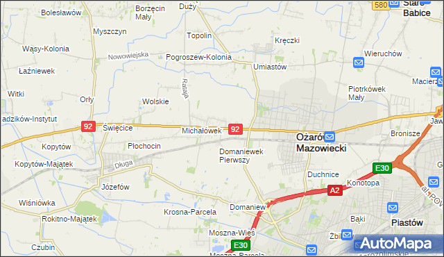 mapa Ołtarzew, Ołtarzew na mapie Targeo