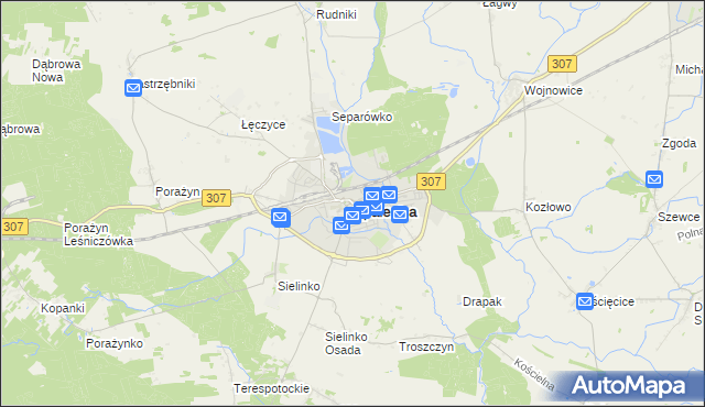 mapa Opalenica powiat nowotomyski, Opalenica powiat nowotomyski na mapie Targeo