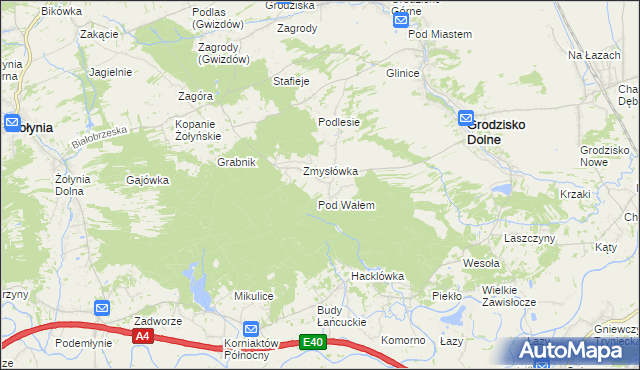 mapa Opaleniska, Opaleniska na mapie Targeo