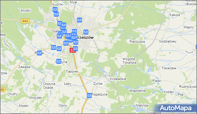 mapa Ostrzeszów-Pustkowie, Ostrzeszów-Pustkowie na mapie Targeo
