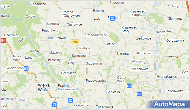 mapa Owczary gmina Zielonki, Owczary gmina Zielonki na mapie Targeo
