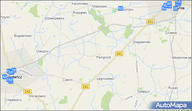 mapa Panigródz, Panigródz na mapie Targeo