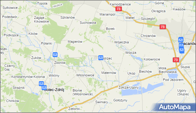 mapa Piestrzec, Piestrzec na mapie Targeo