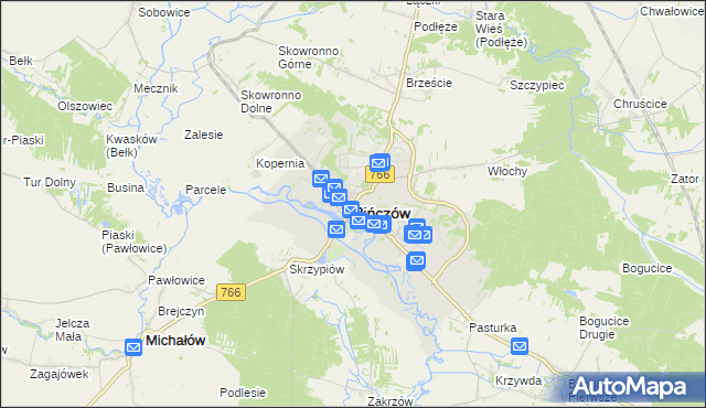 mapa Pińczów, Pińczów na mapie Targeo